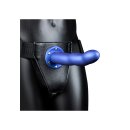 Shots Ouch! Curved Hollow Strap-On blue 20 cm