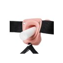 Vibrating Hollow Strap-on with Balls - 7/ 18 cm