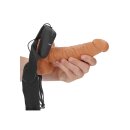 Vibrating Hollow Strap-on with Balls - 7/ 18 cm