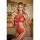 Halter Ouverte Lace Teddy - Red - O/S