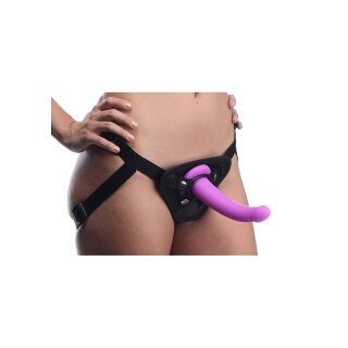 Strap U Navigator G-spot suction cup dildo with harness pink 14.5 cm