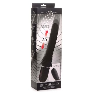 Master Series 10X Thrust Master Vibrating and Thrusting Dildo with Handle