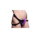 Strap U Double Charmer double dildo with harness purple
