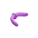 Strap U Double Charmer double dildo with harness purple