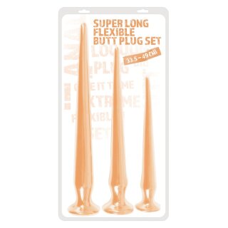 Super Long Anal Plug Set flesh