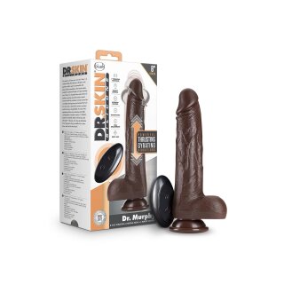 Dr. Skin Silicone Dr. Murphy 8 Inch Thrusting Dildo Chocolate - 22,2 cm