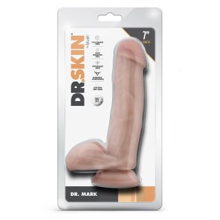 Dr. Skin Dr. Mark 7 Inch Dildo With Balls Beige - 17,7 cm