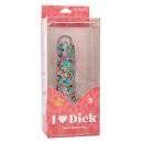 I Love Dick Heart Filled Dong Transparant - 20,25 cm