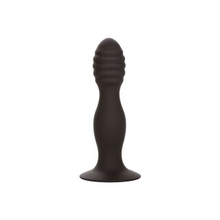 Ribbed Anal Stud Black - 13,25 cm