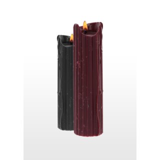 Taboom BDSM drip candle 2 pieces wine red + black