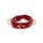 Taboom D-Ring Collar Deluxe red, gold