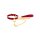 Taboom O-ring collar and chain leash red, gold