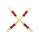 Taboom Hogtie Bondage Geschirr rot, gold