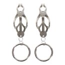 Taboom Schmetterling Nippelklammern mit Ring silber