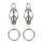 Taboom butterfly nipple clamps with ring silver