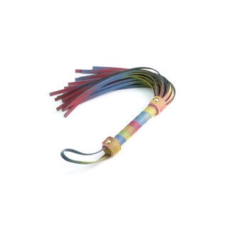 Spectra Bondage Flogger Rainbow