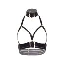 Kinky Diva Open Cup Bra + O-Ring Collar Black