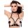 Kinky Diva Open Cup Bra + O-Ring Collar Black