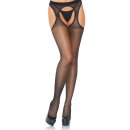 Sheer Suspender Hose Black OS