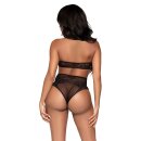 Halter Crop Top & Thong Panty Black OS