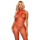 Racer Neck Bodystocking Red OS