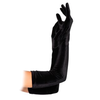 Velvet Opera Length Gloves Black OS