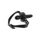 Strict ride me! Mouth gag leather black