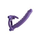 Frisky Doppel Penetrations Ring mit Klitoris Vibration lila