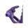 Frisky double penetration ring with clitoris vibration purple