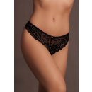 Claire Elastic Lace Brief with Golden Details Black OS