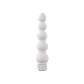 Doc Johnson Ribbed Vibe - 7 white 18 cm