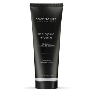 Wicked Sensual Massage Cream 120ml Stripped And Bare Unscented