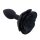 Black Rose Silicone Anal Plug - 3 cm