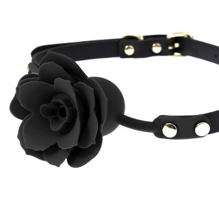 Silicone Black Rose Gag