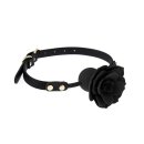 Silicone Black Rose Gag