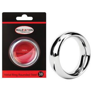 MALESATION Metal Ring Rounded Steel 38