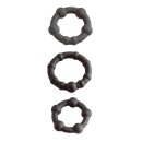 MALESATION Black Pearl Ring Set