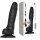 Strap-on-me Sliding Skin Realistic Dildo Black M - 18 cm