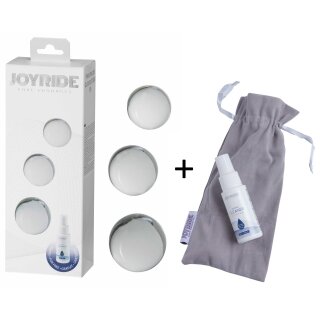 JOYRIDE Premium GlassiX Set 19 transparent balls in different sizes