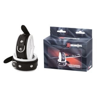 XX-DREAMSTOYS Leder Fußfessel weiss schwarz