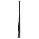 XX-DREAMSTOYS leather whip with ball wooden handle black