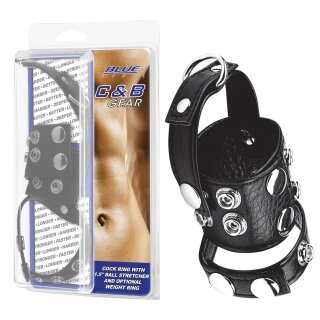 BLUE LINE C&B GEAR Cock Ring With 1,5 Ball Stretcher And Weightring