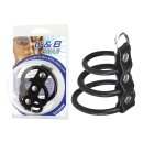 BLUE LINE C&B GEAR 3 Ring Silicone Gates Of Hell With Leash Lead