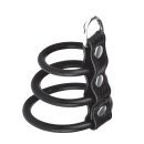 BLUE LINE C&B GEAR 3 Ring Silicone Gates Of Hell With Leash Lead