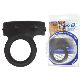 BLUE LINE C&B GEAR Silicone Duo Snap Cock & Ball Ring