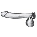 BLUE LINE C&B GEAR Silicone T-style Cock Ring With Ball Divider