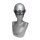 STEAMY SHADES Mannequin Head silver