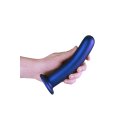 Shots Ouch! Soft silicone G-spot dildo blue 17 cm