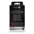 Shots Ouch! Runder Edelstein Anal Plug Silber Rubinrot klein 2,7 cm