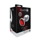 Shots Ouch! Runder Edelstein Anal Plug Silber Rubinrot...